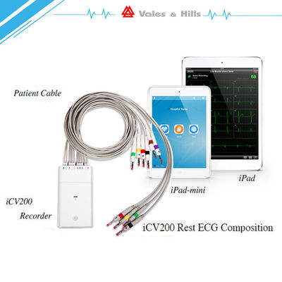 High Definition IOS IPad Handheld Ecg Machine With Wifi Bluetooth Transfer Data