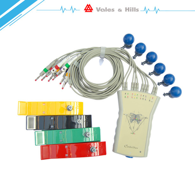 Γκρίζα 12 μολύβδου λεωφόρων μηχανή PC ECG ιατρικών συσκευών υπολογιστών ECG μεγέθους βασισμένη στο PC