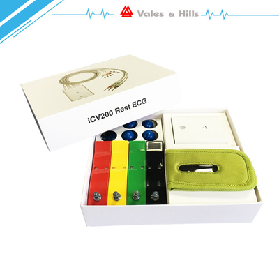Στηργμένος μηχανή IPad ECG 12 καναλιών τύπων τυποποιημένη με τα τυποποιημένα εξαρτήματα