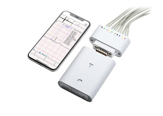 Άσπρο όργανο καταγραφής Plactis συσκευών ελέγχου Ecg Iphone με ασύρματο Bluetooth